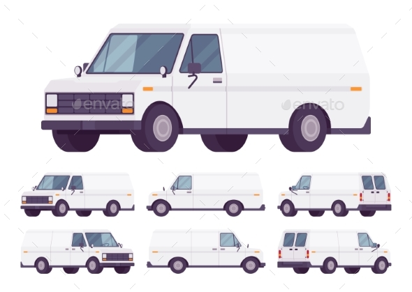 White Van Set - Man-made Objects Objects