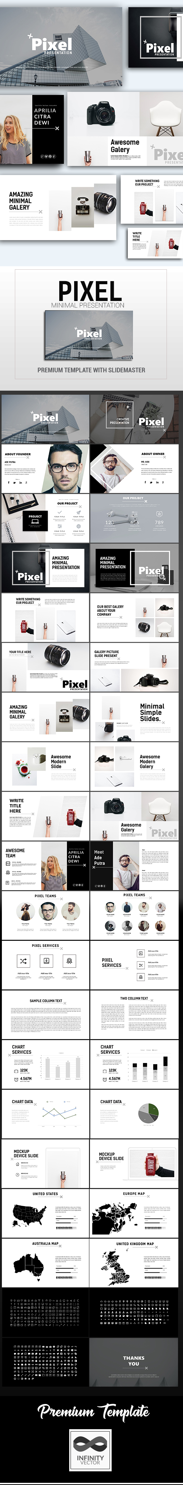 Pixel Minimal Presentation - PowerPoint Templates Presentation Templates