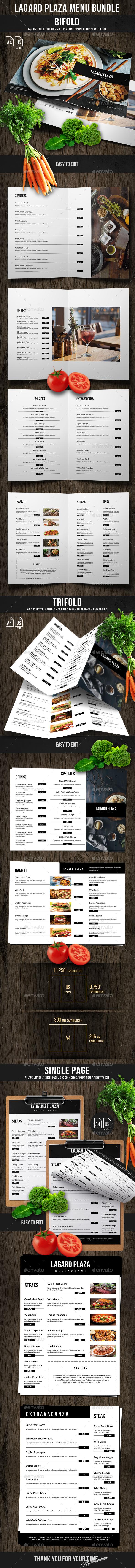 Lagard Plaza Food Menu Bundle - Food Menus Print Templates
