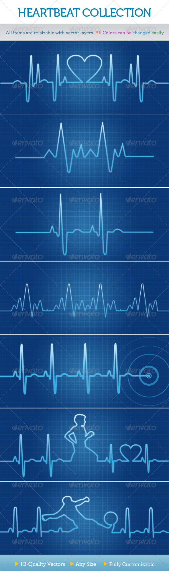 Heartbeat Collection - Backgrounds Graphics