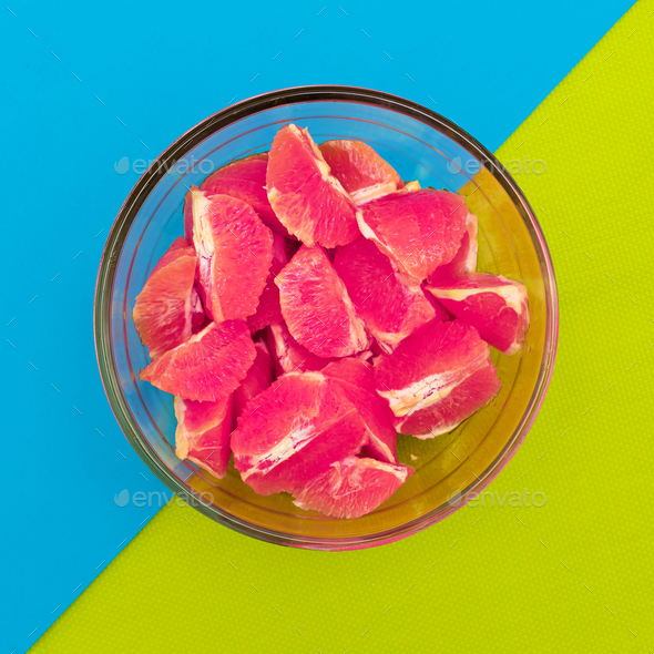 Vitamin C Citrus fresh idea Minimal Art - Stock Photo - Images