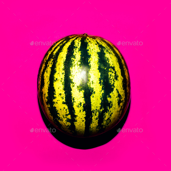 Watermelon. Minimal food ideas - Stock Photo - Images