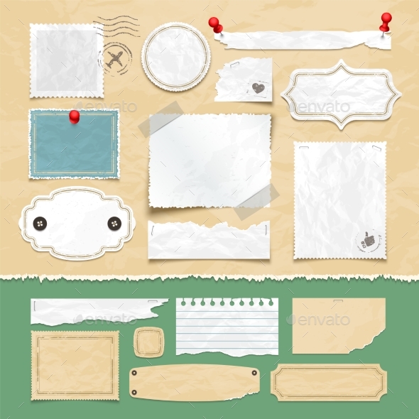 Vintage Scrapbooking Vector Elements - Backgrounds Decorative