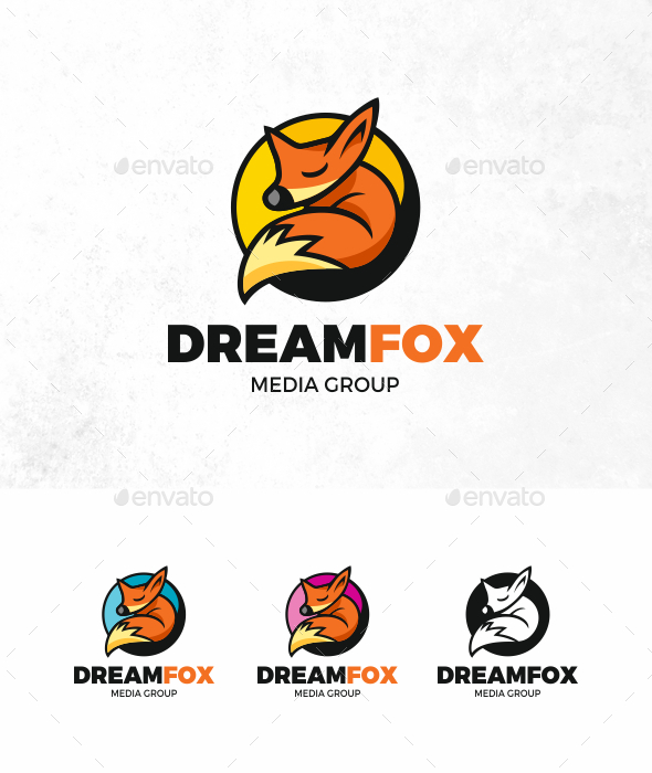Dream Fox Logo - Animals Logo Templates