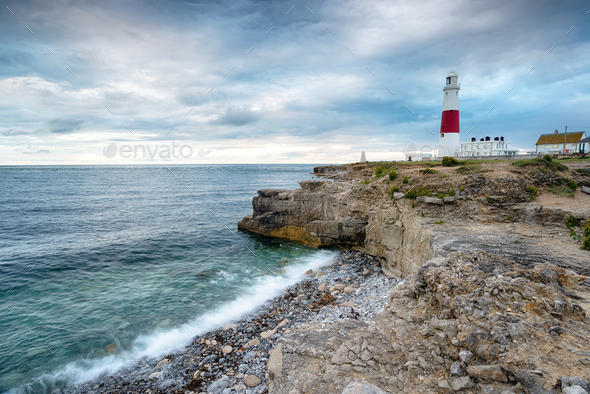 Portland Bill Lighthouse in Dorset - Stock Photo - Images