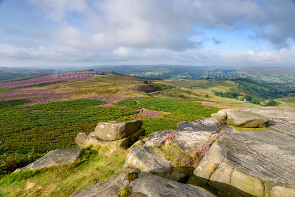 Summer on Higger Tor - Stock Photo - Images
