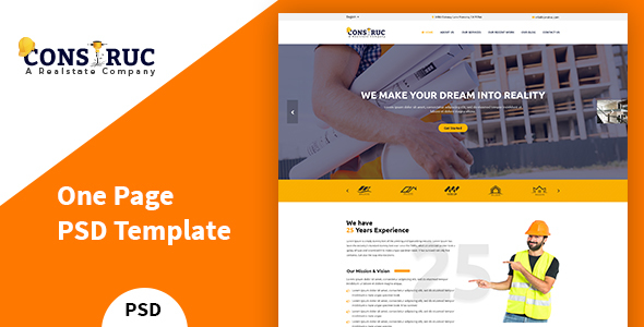 Construc – Construction PSD Template