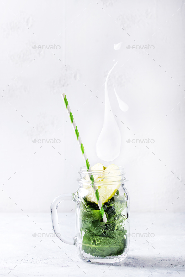 Ingredients for green smoothie - Stock Photo - Images