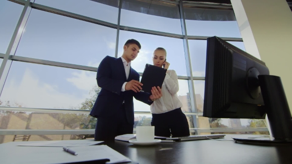 Two Young Men Working in the Office, Stock Footage | VideoHive