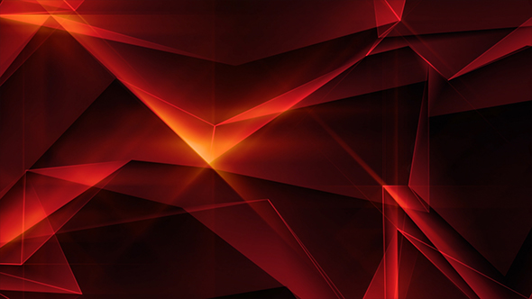 Red Abstract Polygonal Background Loop, Motion Graphics 