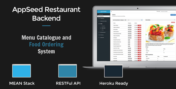 AppSeed Restaurant Backend - CodeCanyon 21263817
