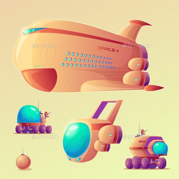 Vector Mars Colonization Objects Set - Miscellaneous Vectors