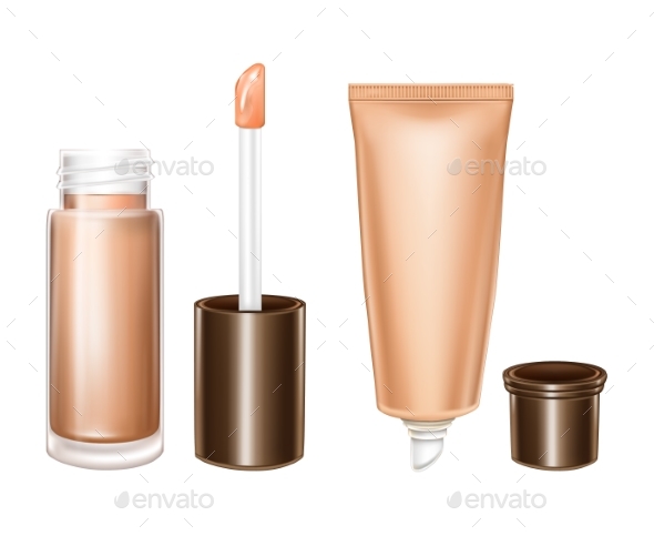 3D Vector Mockup with Cosmetics for Lips Care - Man-made Objects Objects