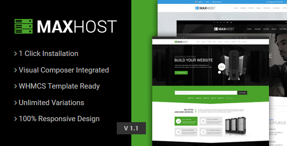 MaxHost - Web Hosting, WHMCS and Corporate Business WordPress Theme with WooCommerce - Hosting Technology