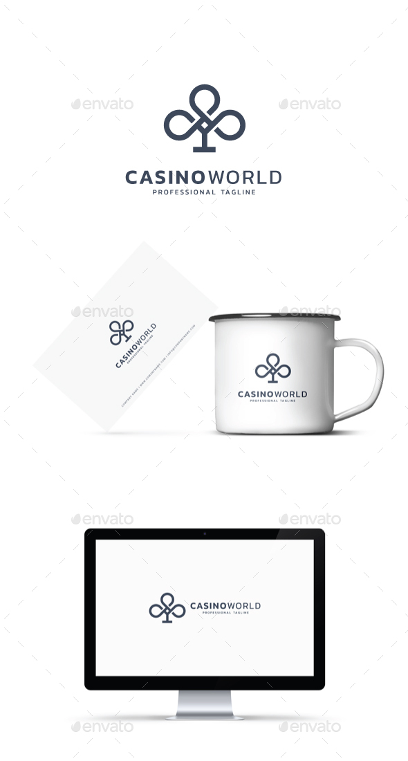 Casino World Logo - Abstract Logo Templates