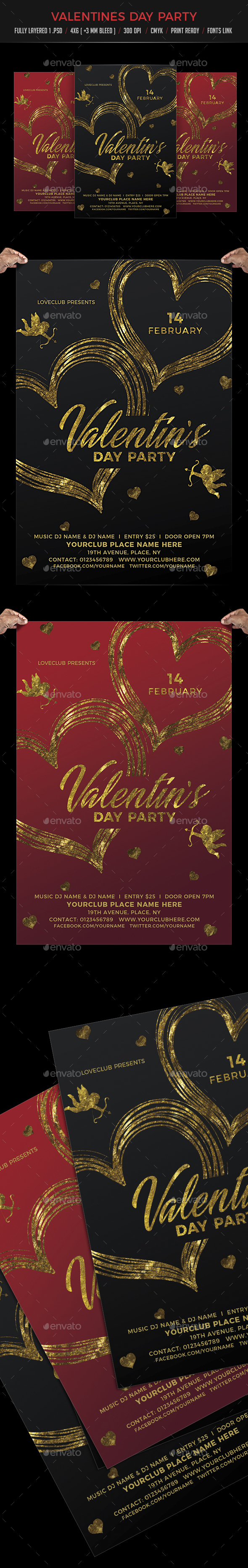 Valentines Day Party - Events Flyers