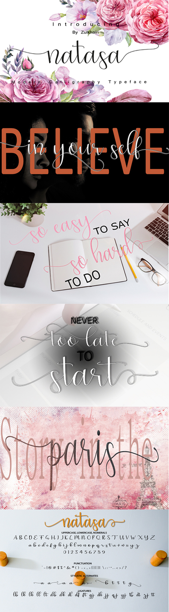 Natasa Script Font - Script Fonts