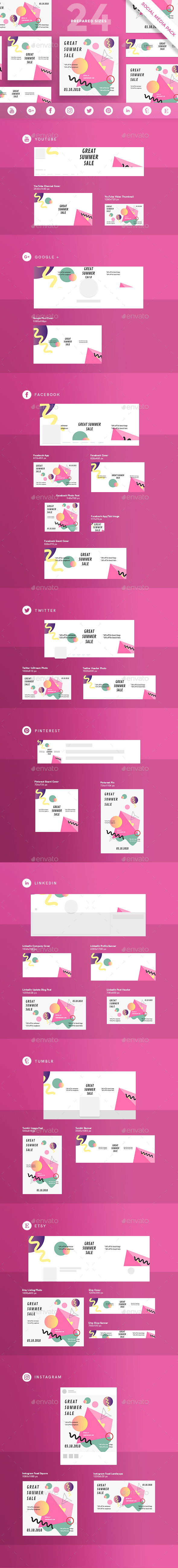 Summer Sale Social Media Pack - Miscellaneous Social Media