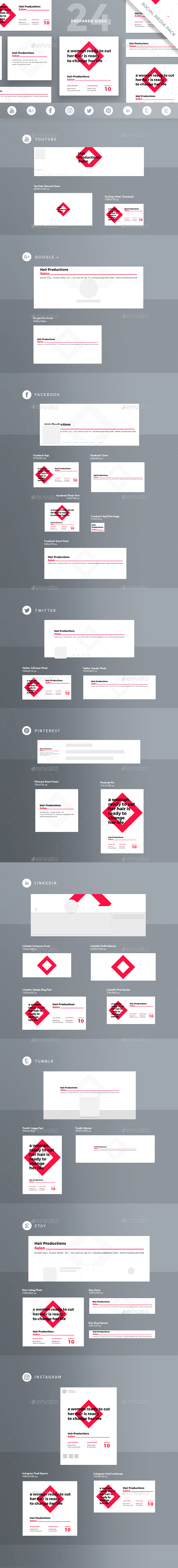 Hair Salon Social Media Pack - Miscellaneous Social Media