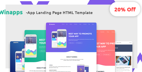Winapps - App Landing Page HTML Template