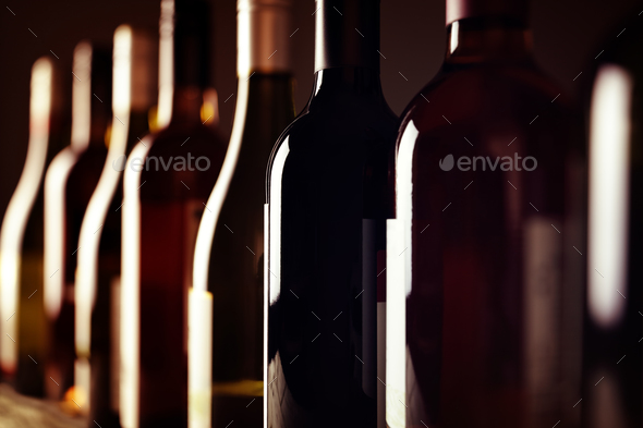 Wine bottles - Stock Photo - Images