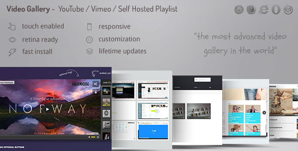 HTML5 Blue Video Player with Playlist / Gallery - 1