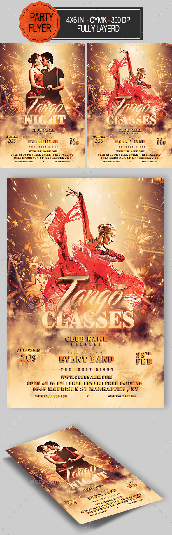 Tango Flyer - Clubs & Parties Events