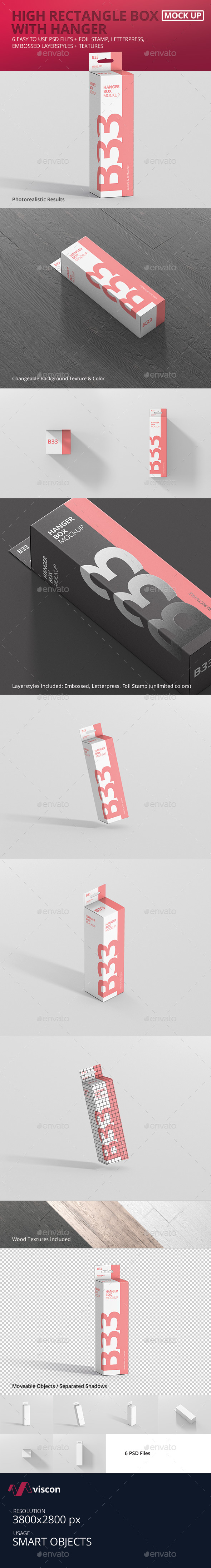 Download Box Mockup High Slim Rectangle Size With Hanger By Visconbiz Graphicriver PSD Mockup Templates