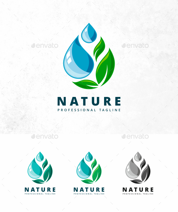 Nature Drop Logo - Nature Logo Templates