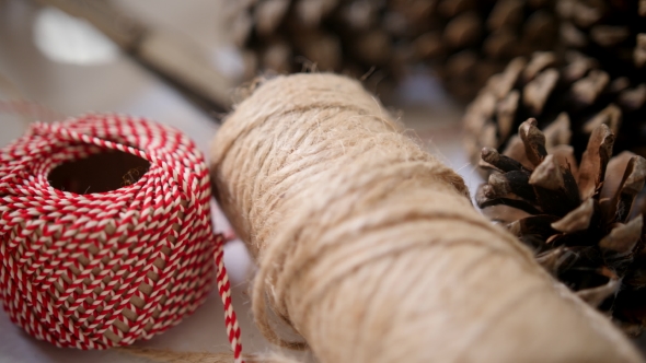 String and Pine Cones, Stock Footage | VideoHive