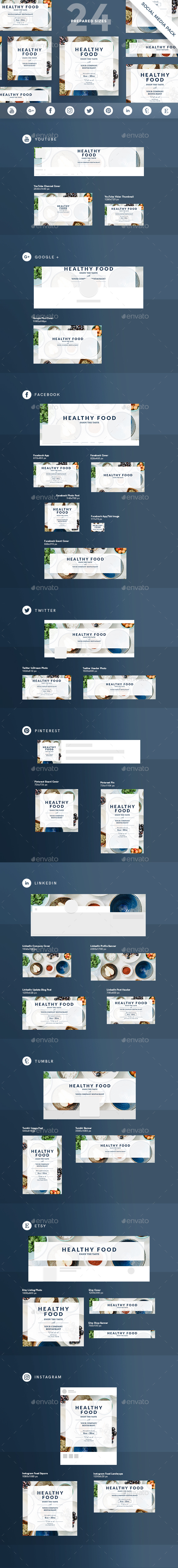 Healthy Food Social Media Pack - Miscellaneous Social Media