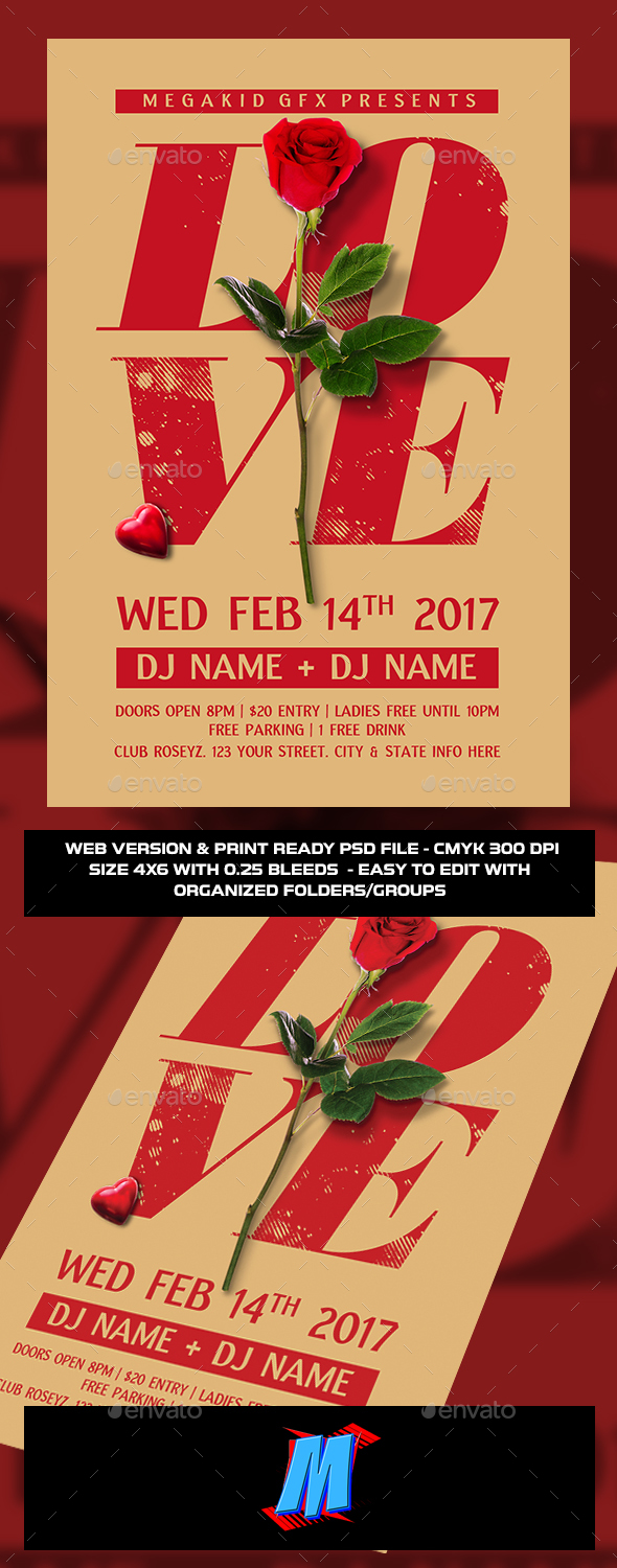 Love Flyer Template - Clubs & Parties Events