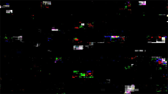 Digital Damage Glitch Noise Screen -  5 Clips