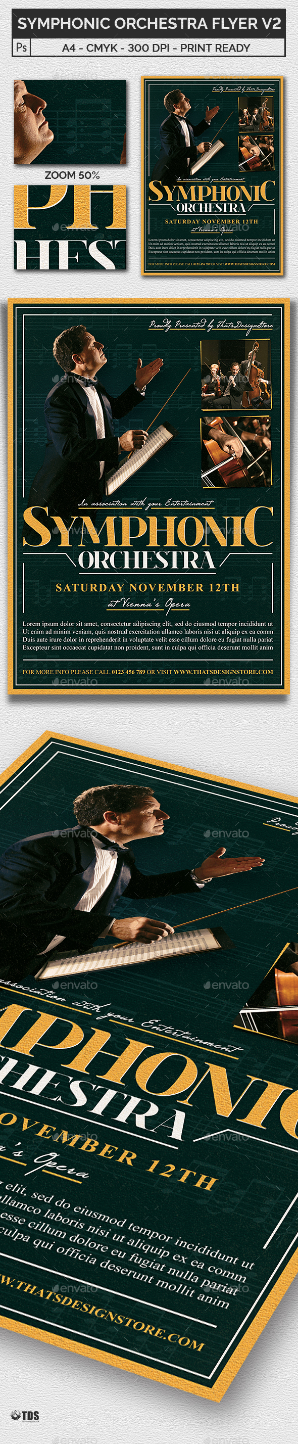 Symphonic Orchestra Flyer Template V2 - Concerts Events