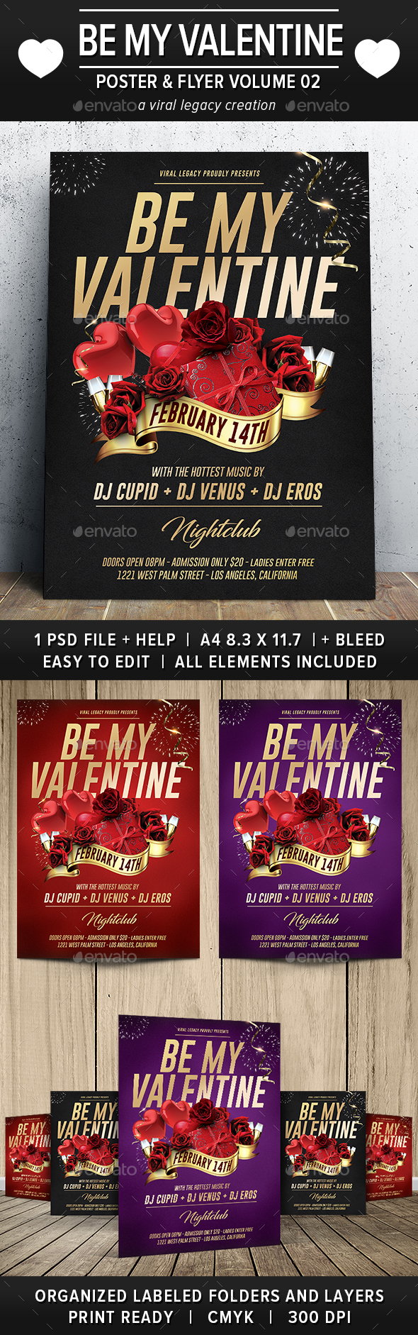Be My Valentine Poster / Flyer V02 - Events Flyers