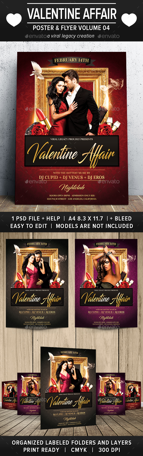 Valentine Affair Poster / Flyer V04 - Flyers Print Templates