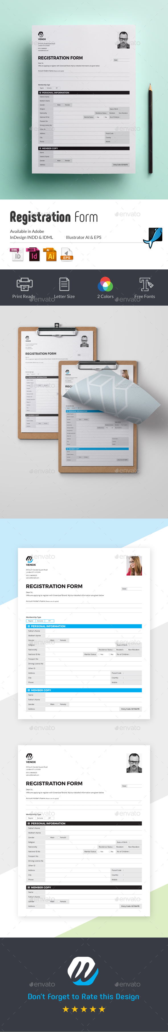 Registration Form - Miscellaneous Print Templates