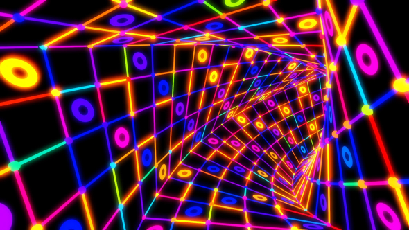 Glowing Grid Tunnel alt