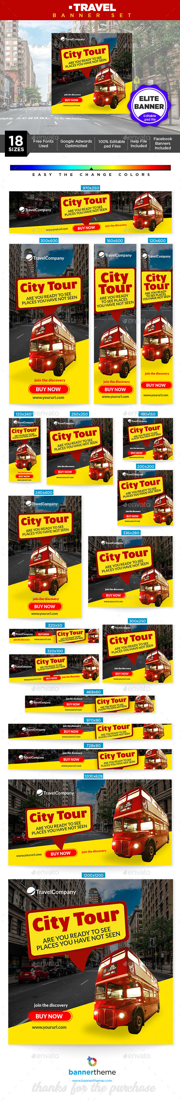 Travel Banner - Banners & Ads Web Elements