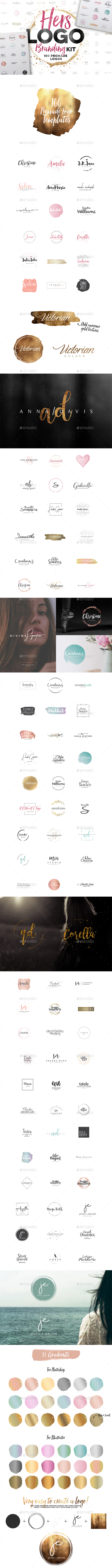 Hers Logo Branding Kit - Badges & Stickers Web Elements