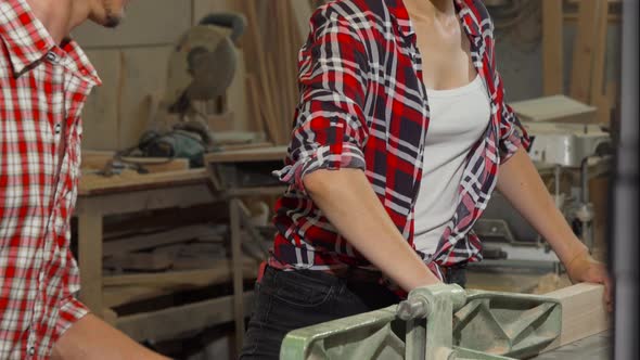 Professional Cabinetmakers Working at Their Studio alt