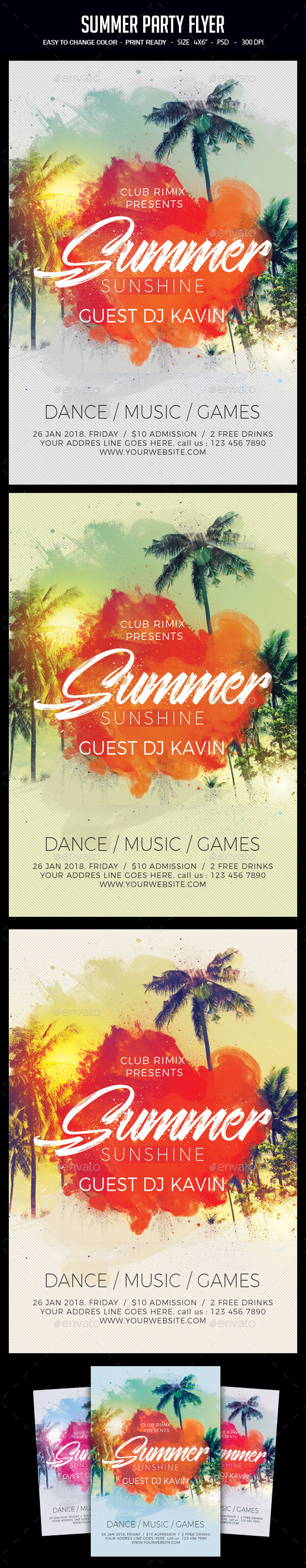 Summer Party Flyer - Clubs & Parties Events