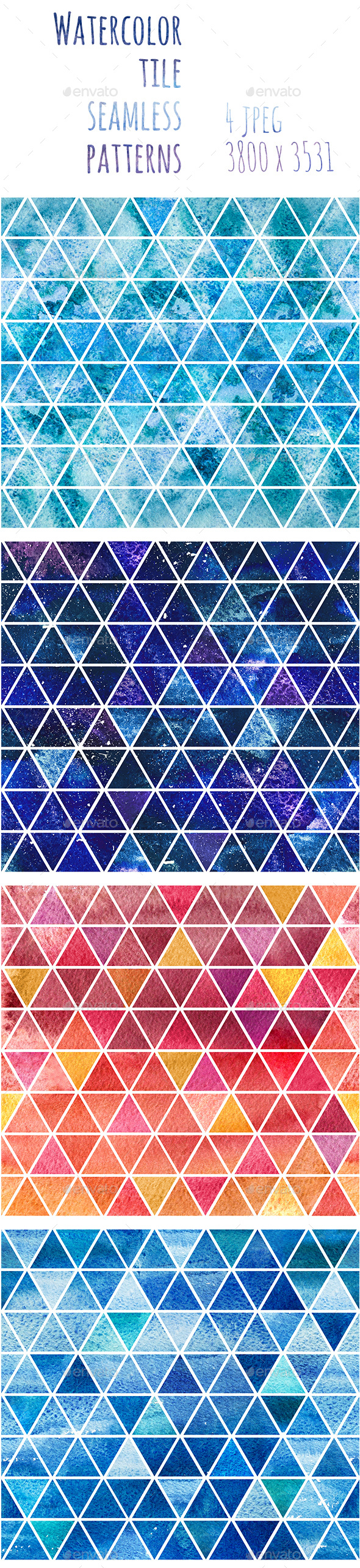 Watercolor Seamless Backgrounds - Patterns Backgrounds