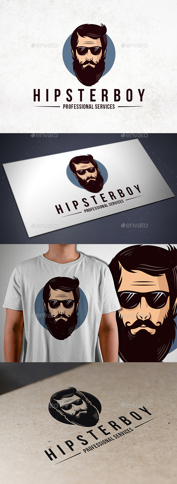 Illustrative Hipster Logo Design - Humans Logo Templates