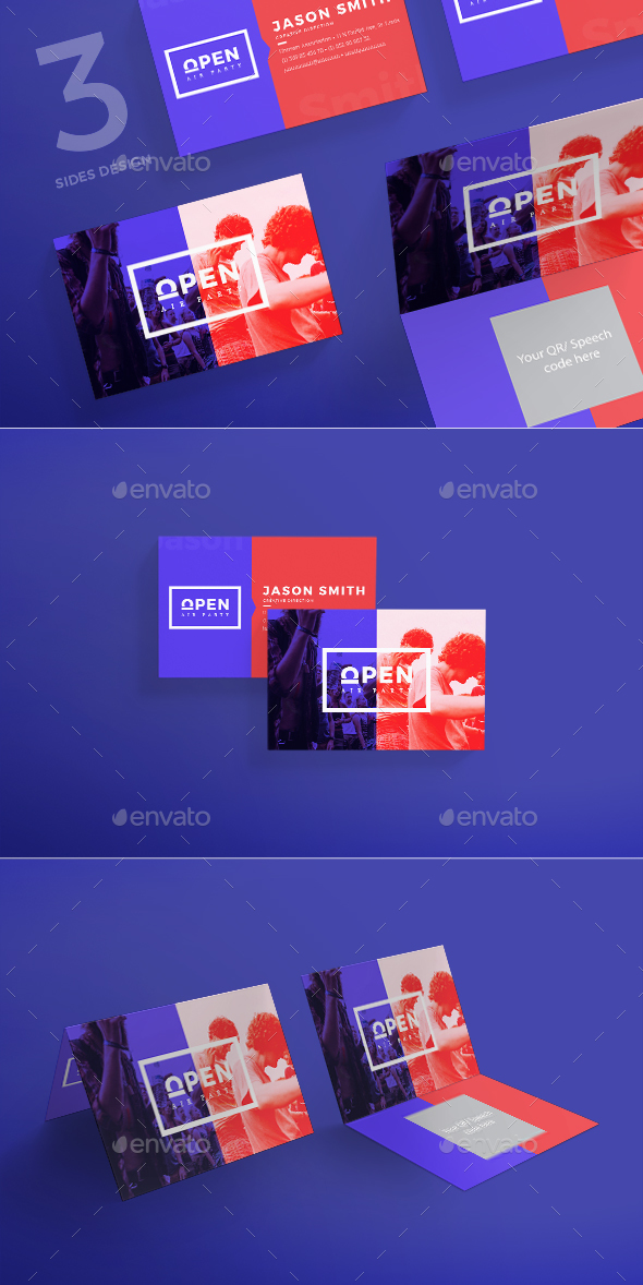 Open Air Party Business Card - Business Cards Print Templates