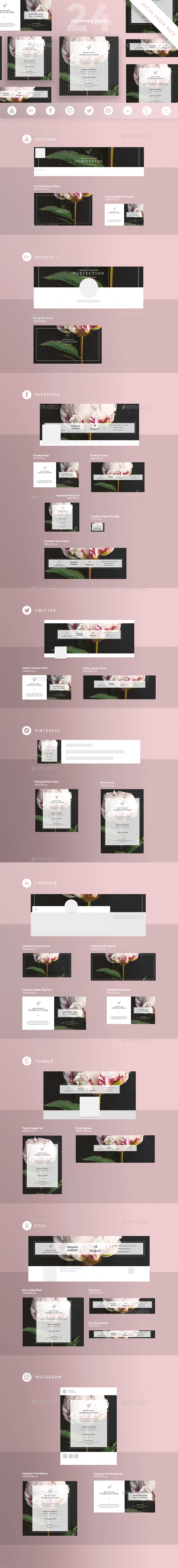Beauty Salon Social Media Pack - Miscellaneous Social Media