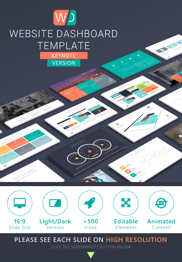 website dashboard presentation templateadriandragne | graphicriver website dashboard presentation templateadriandragne | graphicriver, Presentation templates