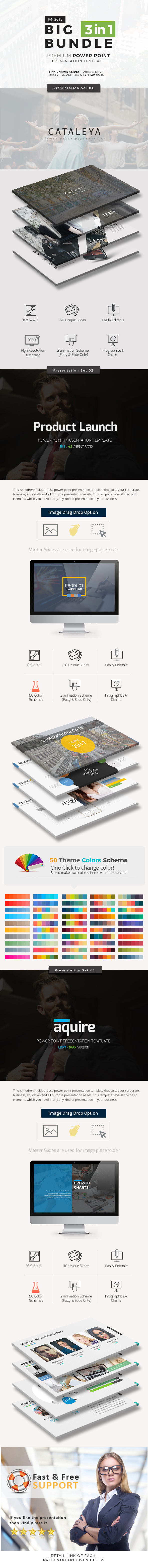 Big Bundle 6 Three in One - Business PowerPoint Templates
