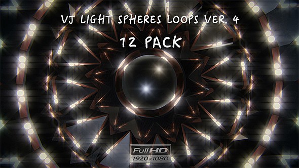 VJ Light Spheres Loops Ver.4 - 12 Pack