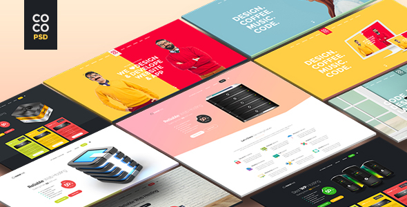 Coco | Creative - Hosting - Mobile App - Personal PSD - Creative PSD Templates